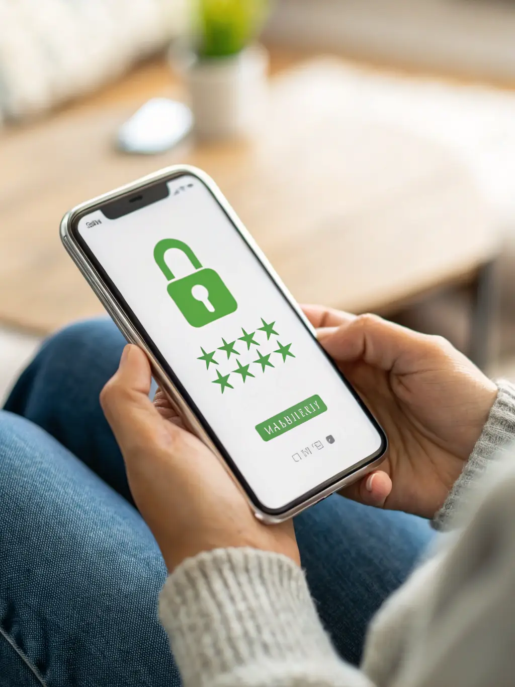A secure lock icon displayed on a mobile phone, representing the platform's commitment to data security and privacy.