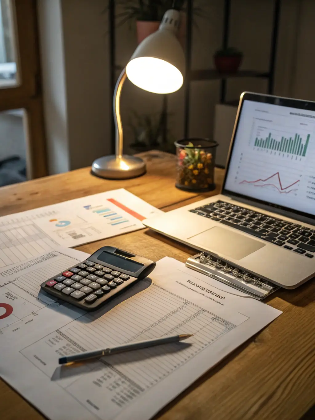 A customizable financial report being generated on a laptop, emphasizing the personalized insights provided by Contact-bt.org.